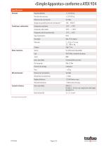 Hoja de datos «Simple Apparatus» conformity to ATEX 924 - 3