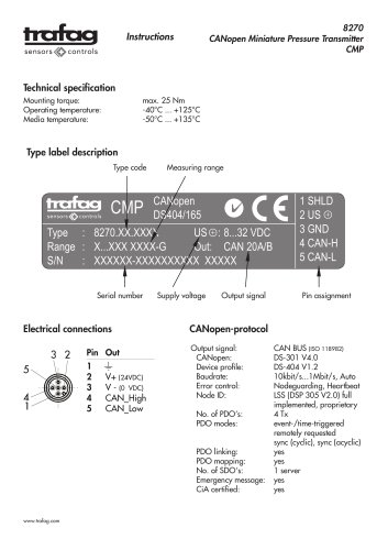 Manual de instrucciones CMP 8270