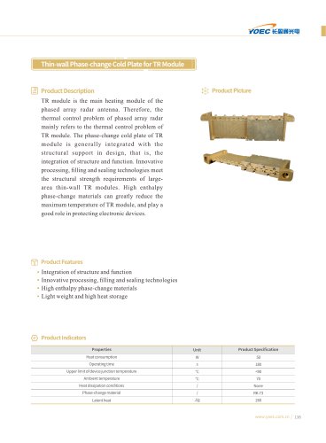 Thin-wall Phase-change Cold Plate for TR Module