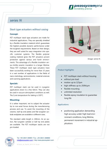 Piezo actuators series N