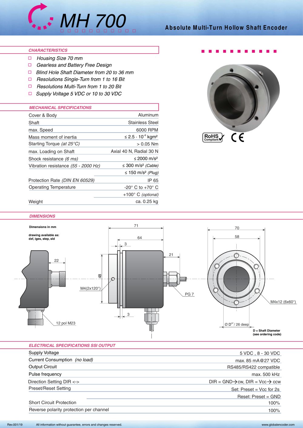 Datasheet MH700 (EN) - W+S Me&szlig;systeme GmbH