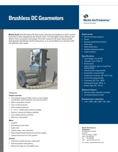 Brushless DC Gearmotors