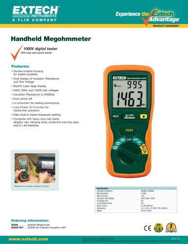 380260: Autoranging Digital Megohmmeter