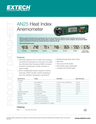 AN25: Heat Index Anemometer