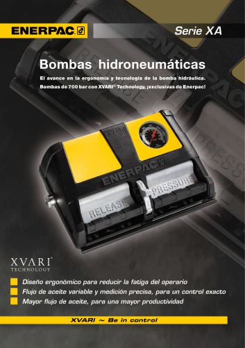 Enerpac XA Serie Bombas Hidroneumaticas 