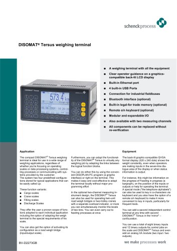 DISOMAT® Tersus weighing terminal