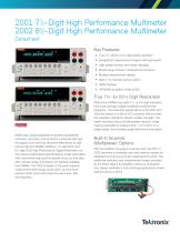 2001 7½-Digit High Performance Multimeter 2002 8½-Digit High Performance Multimeter