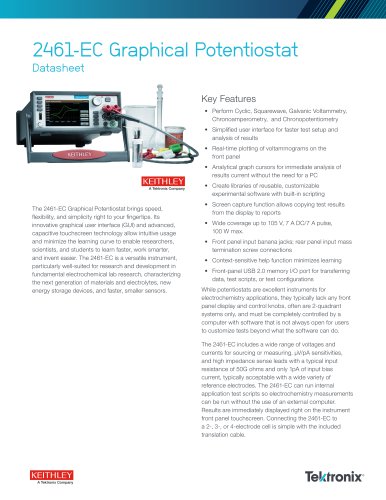 2461-EC Graphical Potentiostat