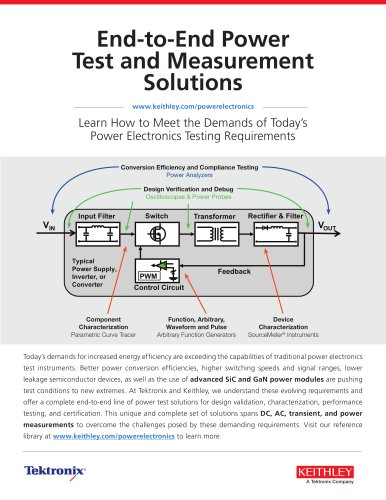 End-to-End Power Test and Measurement Solutions