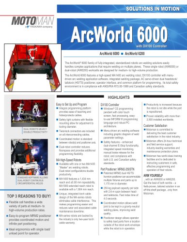 Motoman ArcWorld 6000 Welding Solution