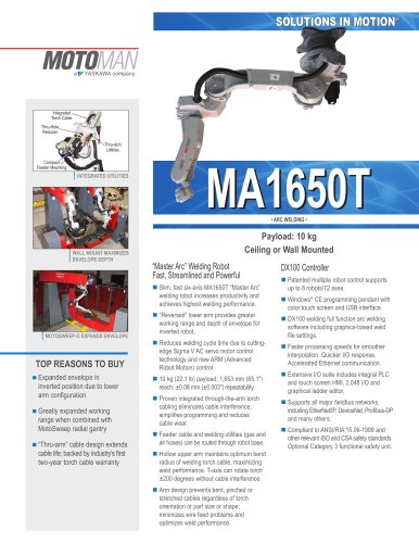 Motoman MA1650T "Master Arc" Welding Robot