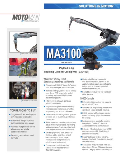 Motoman MA3100 "Master Arc" Welding Robot