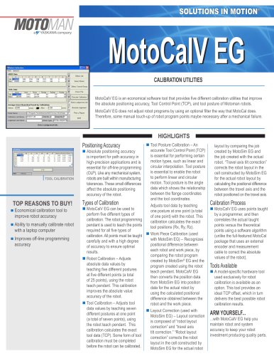 Motoman MotoCalv EG Software