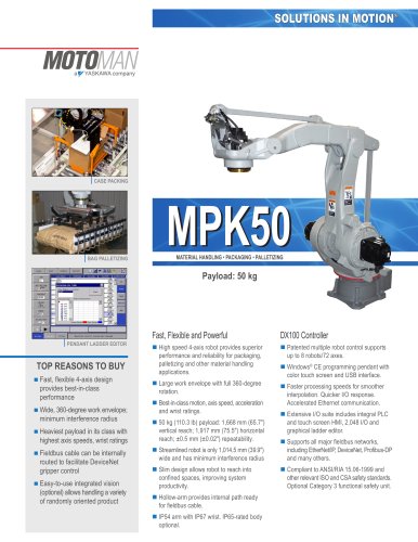 Motoman MPK50 "Packing" Robot