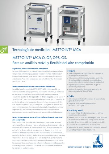 Análisis móvil del aire comprimido con METPOINT MCA