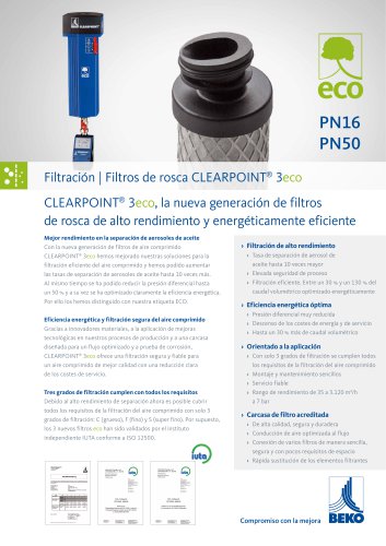 Filtros de particulas CLEARPOINT