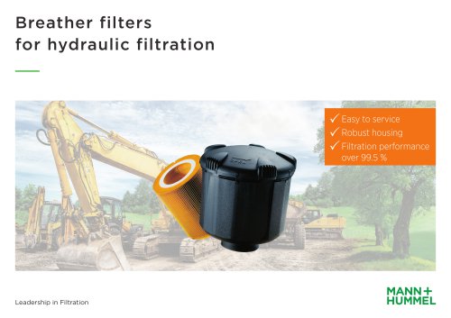 Breather filters for hydraulic filtration