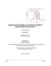 Experimental Validation of Autodesk®  3ds Max®