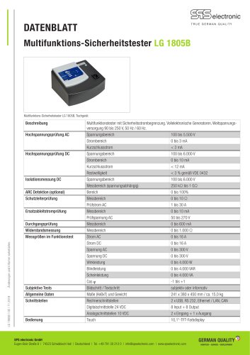 Hipot safety analyser LG 1805B