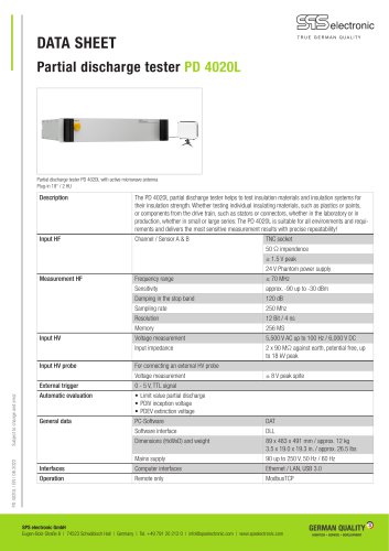 Partial discharge tester PD 4020L