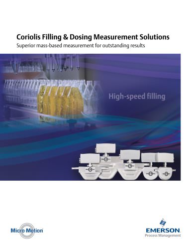 Coriolis Filling and Dosing Measurement Solutions