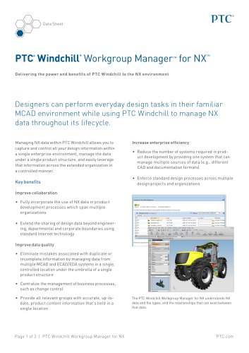 PTC ® Windchill ® Workgroup Manager ? for NX ?