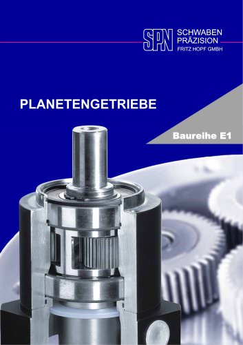 planetary gearboxes model range E1