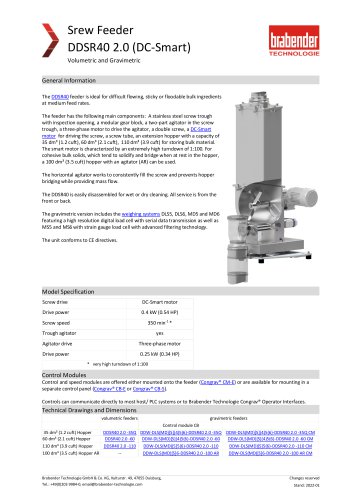 Work Standard - DDSR40B (Smart Motor)