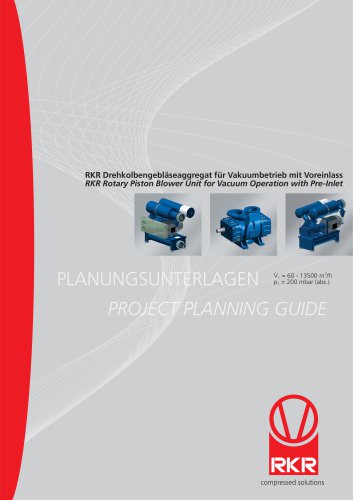 RKR Rotary Piston Blower Unit for Vacuum Operation with Pre-lnlet