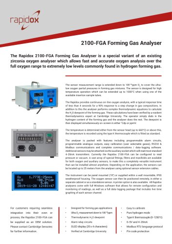 Rapidox 2100 Forming Gas Analyser