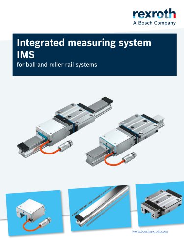 Catalog Integrated Measuring System IMS for Ball and Roller Rail Systems