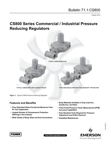 CS800 Series Commercial / Industrial Pressure Reducing Regulators