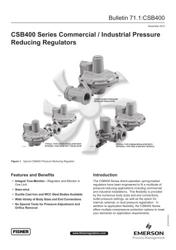 CSB400 Series Pressure Reducing Regulators