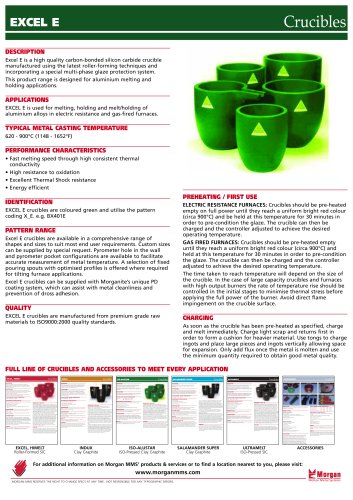 Excel E Crucible Brochure