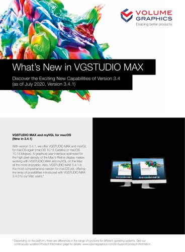 New in VGSTUDIO MAX 3.4