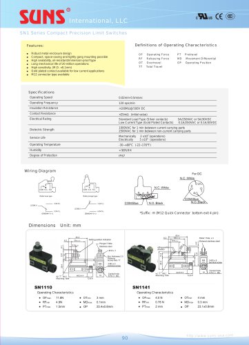 SN1 Precision Limit Switches