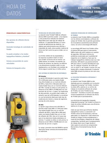 Trimble 5600 Total Station Datasheet - Spanish