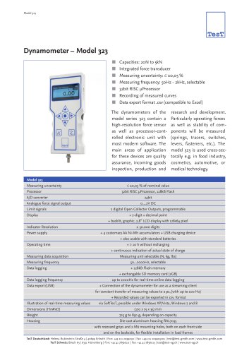 Dynamometer – Model 323