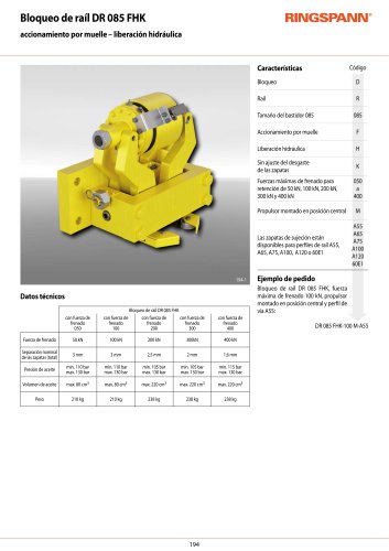 Hoja de datos DR 085 FHK