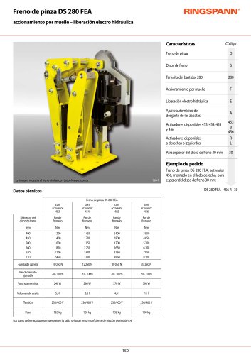 Hoja de datos DS 280 FEA
