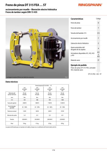 Hoja de datos DT 315 FEA &hellip; ST