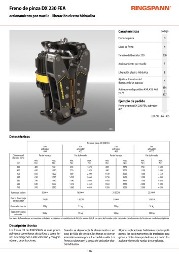 Hoja de datos DX 230 FEA