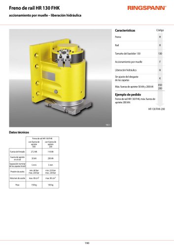Hoja de datos HR 130 FHK