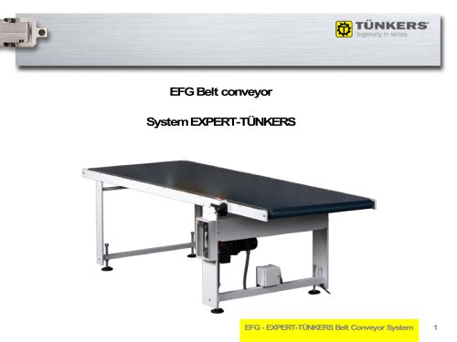 Presentation EFG Belt conveyor System EXPERT-TÜNKERS