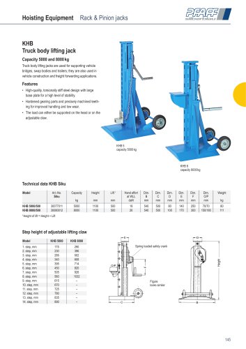 KHB Truck body lifting jack