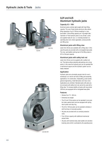 Yale AJH & AJS Aluminum Hydraulic Jacks