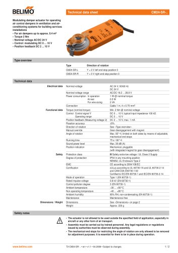 Technical data sheet CM24-SR-..