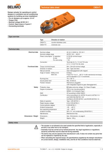 Technical data sheet CM24-T-..