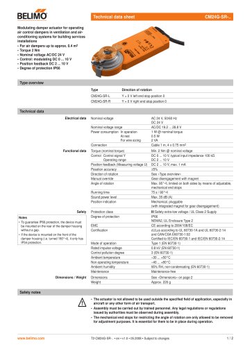 Technical data sheet CM24G-SR-..