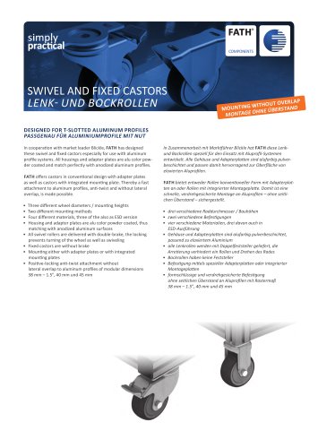 Swivel and Fixed Castors Product Portrait